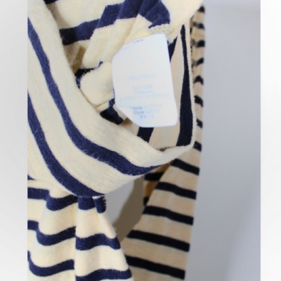 J. Crew Hooded Striped Yellow Cream Long Sleeve - Picture 6 of 6